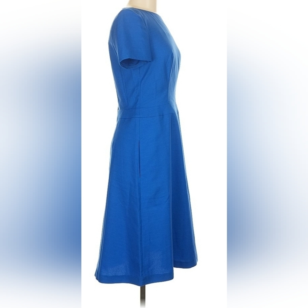 Elegant Blue Pleated Dress BGL - Picture 2 of 6